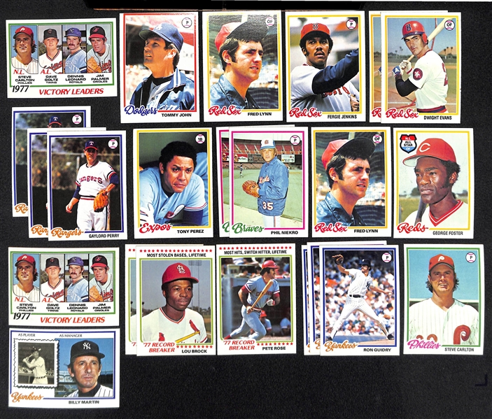 Lot of 3000+ 1978 Topps Baseball Cards w. Andre Dawson