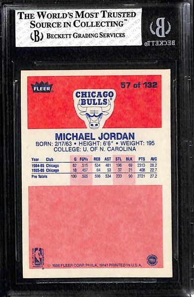 1986-87 Fleer Michael Jordan Rookie Card (#47) - BVG 7