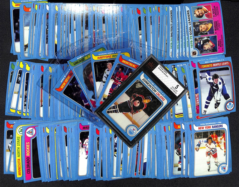 1979-80 Topps Hockey Card Set (264 Cards) w. Wayne Gretzky Rookie Card BVG 5