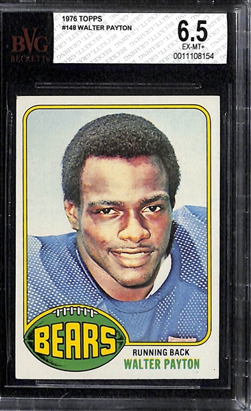 1976 Topps #148 Walter Payton Rookie Card - BVG 6.5
