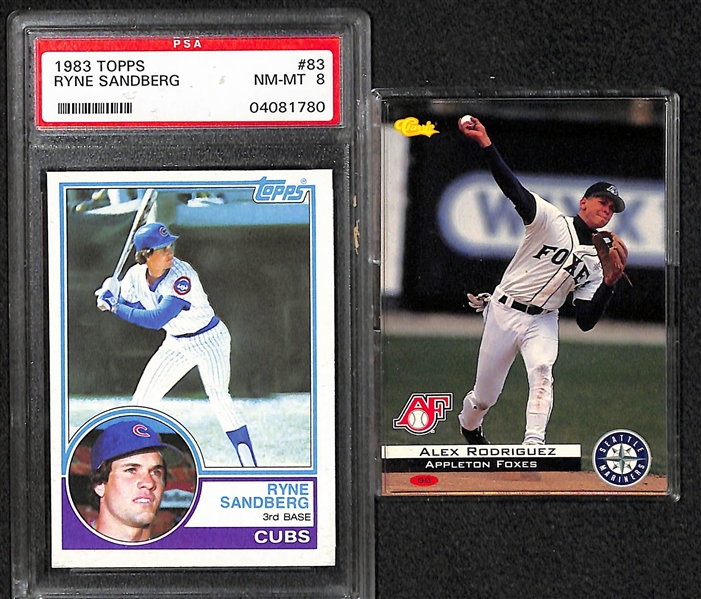 (7) Card Baseball Rookie Lot w/ (2) Ripken, Sandberg, Boggs, McGwire, Alex Rodriguez