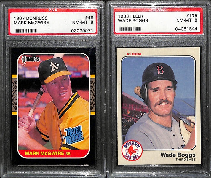 (7) Card Baseball Rookie Lot w/ (2) Ripken, Sandberg, Boggs, McGwire, Alex Rodriguez