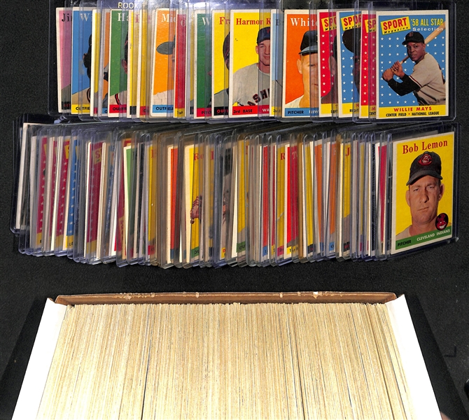 1958 Topps Baseball Complete Set (Mostly VG-EX+ Condition) – All 494 Cards in the Set! 