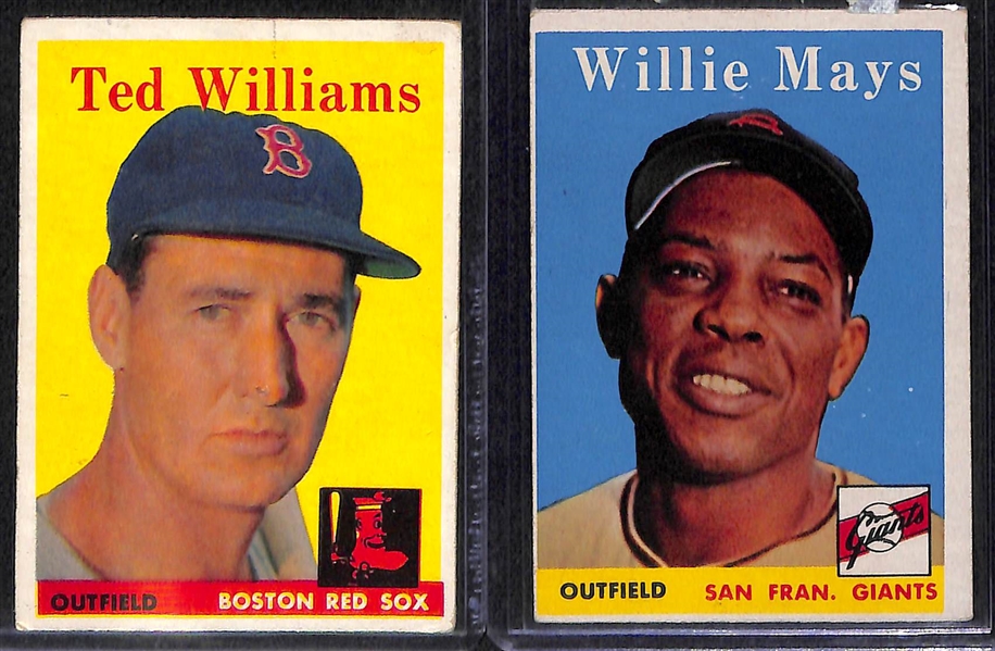 1958 Topps Baseball Complete Set (Mostly VG-EX+ Condition) – All 494 Cards in the Set! 