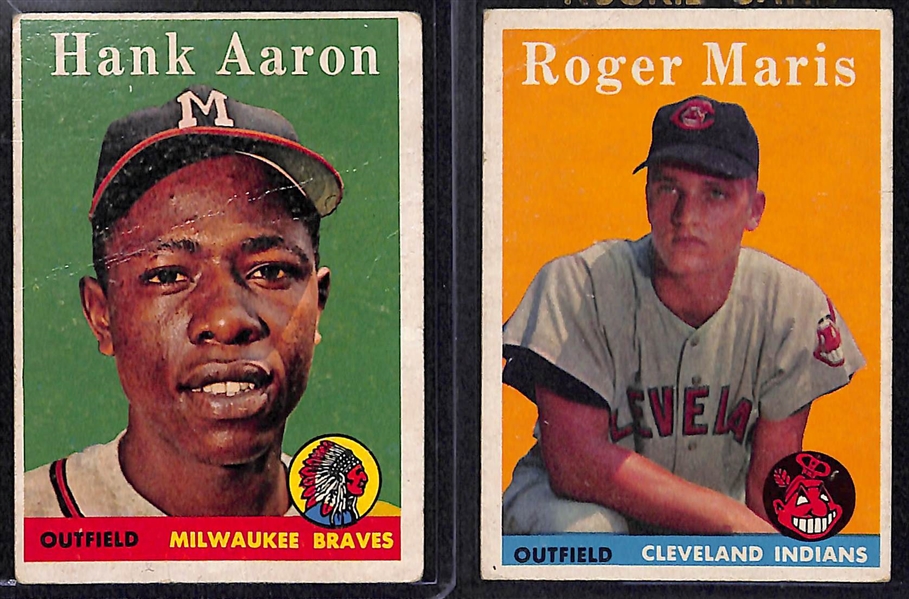 1958 Topps Baseball Complete Set (Mostly VG-EX+ Condition) – All 494 Cards in the Set! 