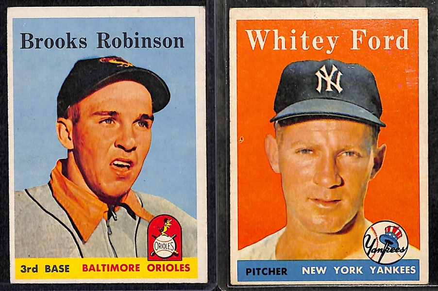 1958 Topps Baseball Complete Set (Mostly VG-EX+ Condition) – All 494 Cards in the Set! 