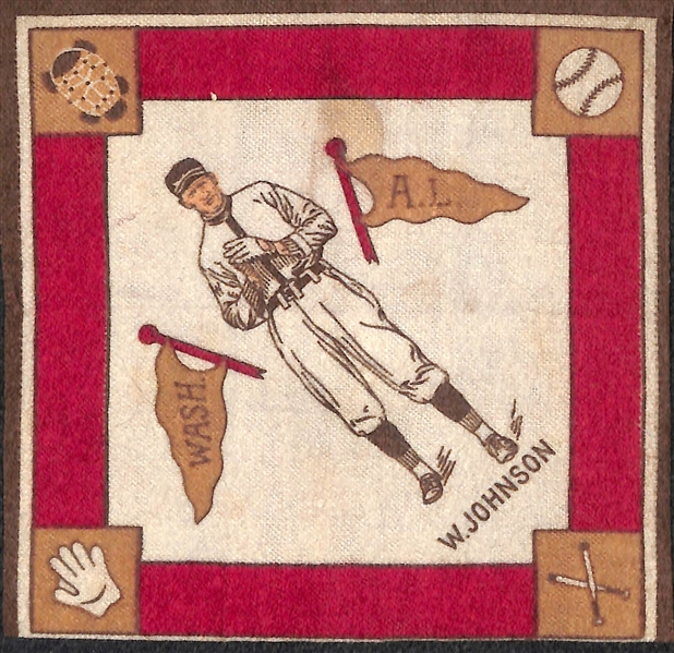 1914 B18 Walter Johnson Blanket (Brown Pennants) 