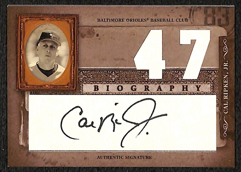 Lot Detail - 2005 Playoff Cal Ripken Jr Biography Autograph Card