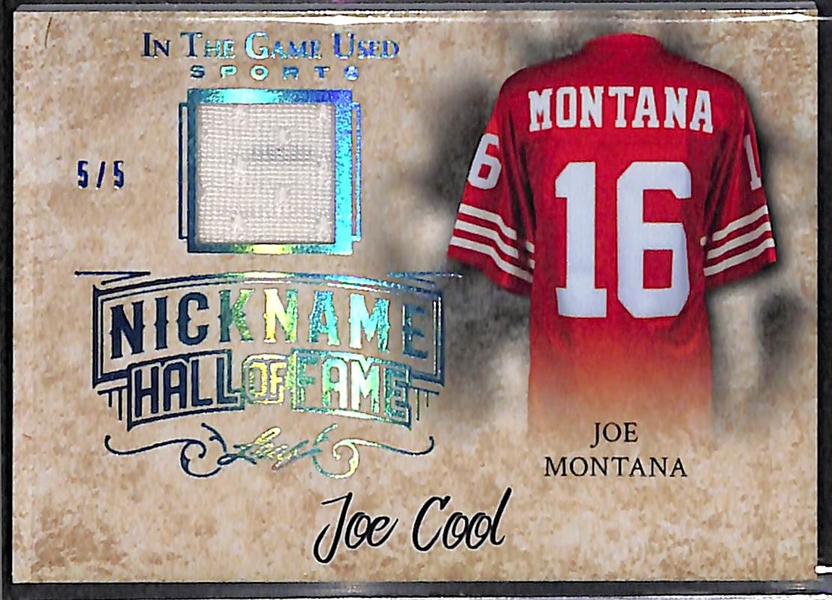 joe montana jersey card
