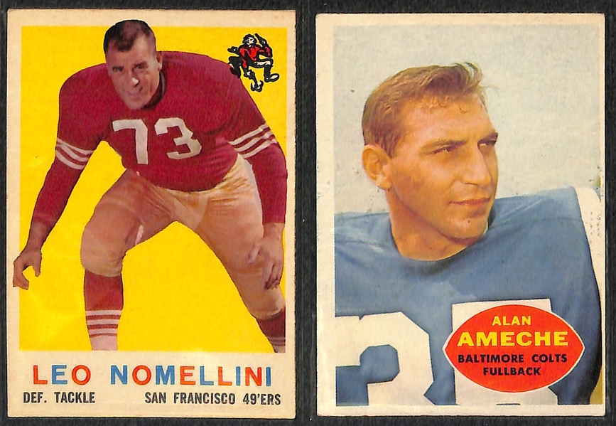 Lot Of 120 1957-62 Topps Football Cards w. Tommy McDonald