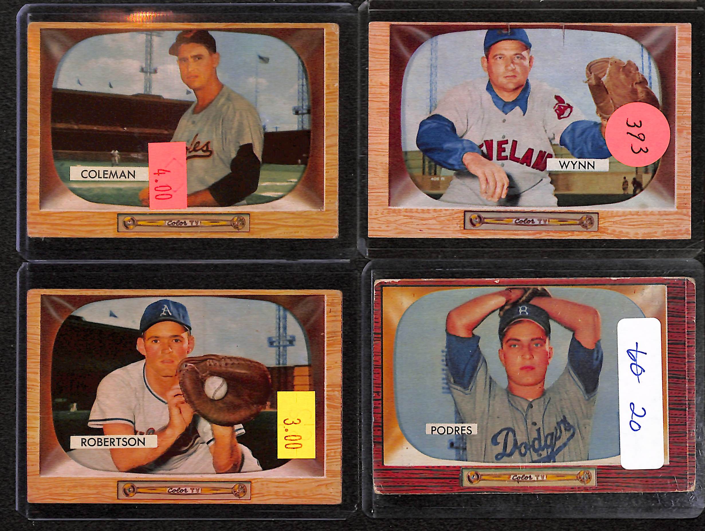 Lot Detail Lot Of 20 1955 Bowman Baseball Cards w. Wynn