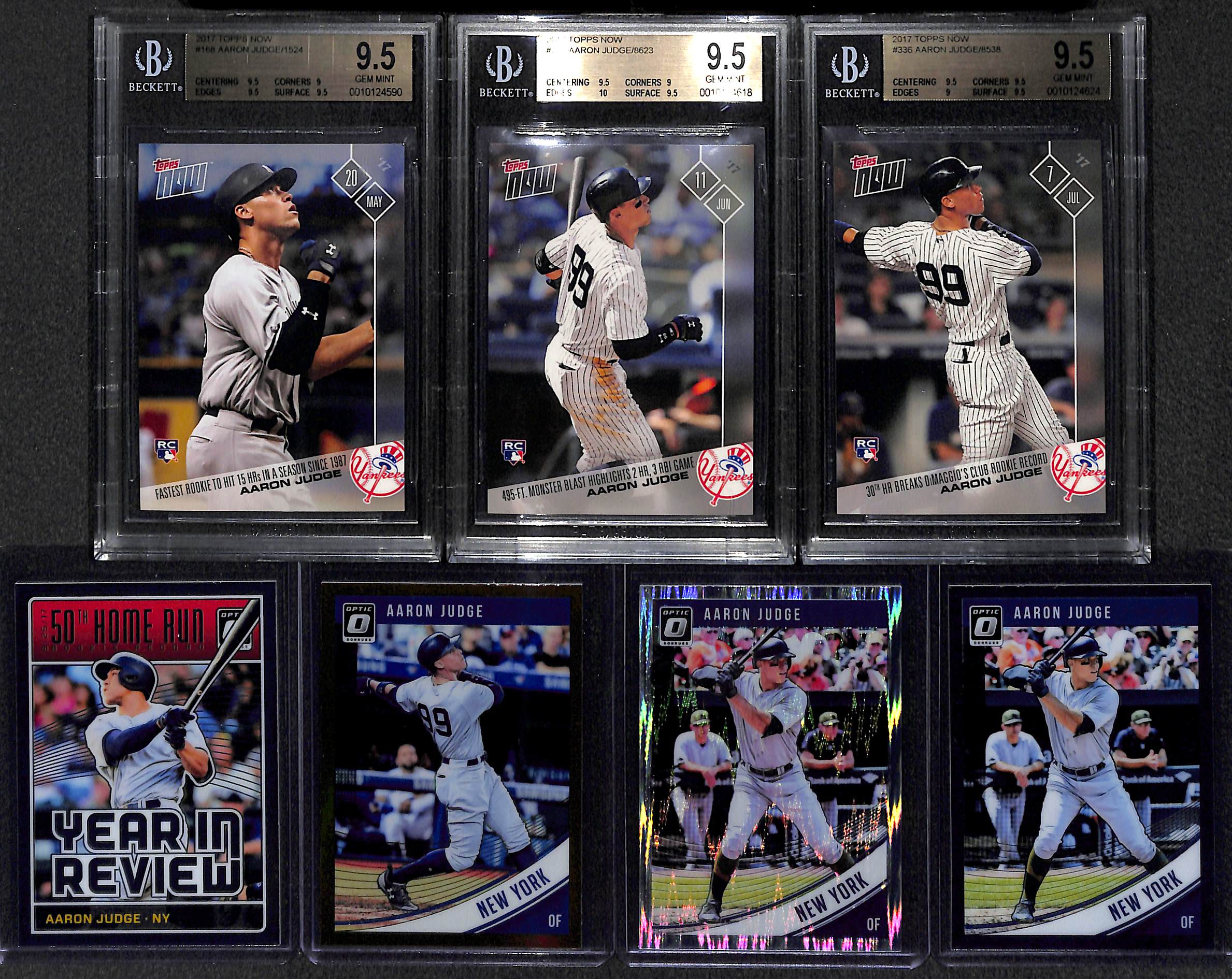 Lot Detail - Lot of (7) Aaron Judge Rookie/Insert/Graded Cards