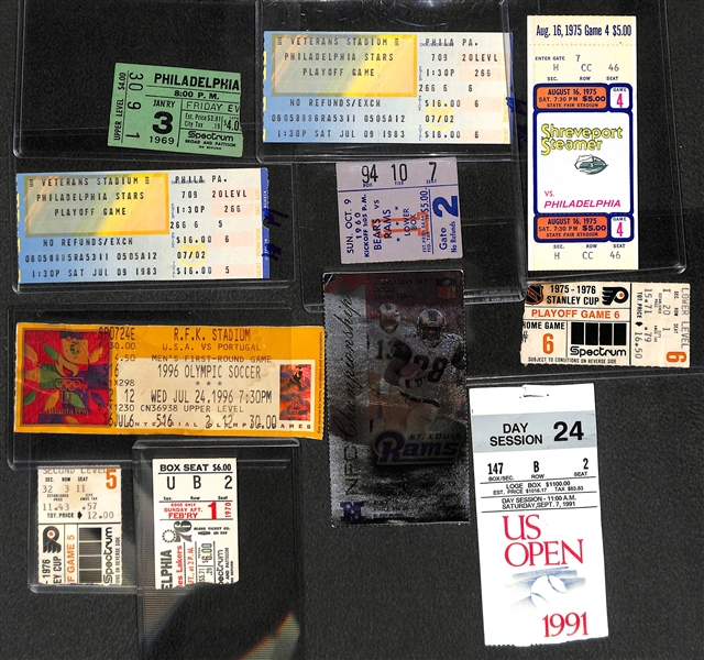 Lot Of 11 Assorted Mixed Sports Ticket Stubs