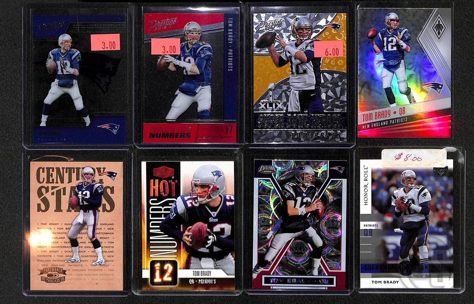 Lot of Over 65 Tom Brady Football Cards w/ Inserts