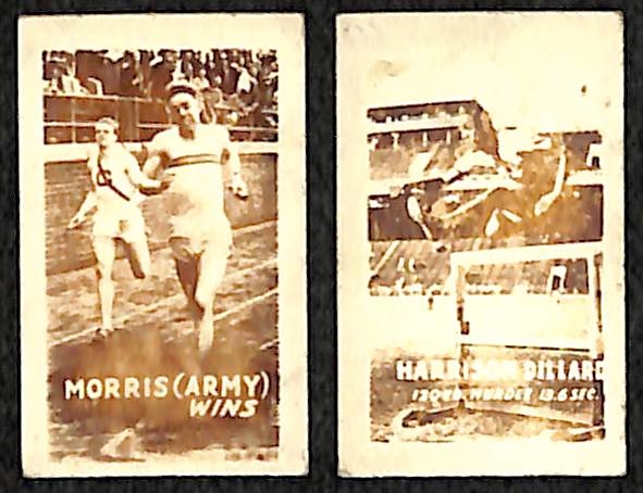Lot of (7) 1948 Topps Magic Cards - (6) Track & Field and (1) Remington