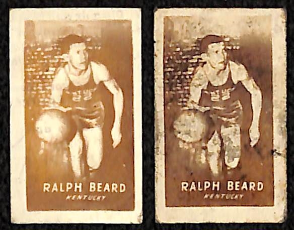 Lot of (10) 1948 Topps Magic Basketball Cards - O'Shea, McIntyre, (3) Beard, (5) Manhattan vs. Dartmouth