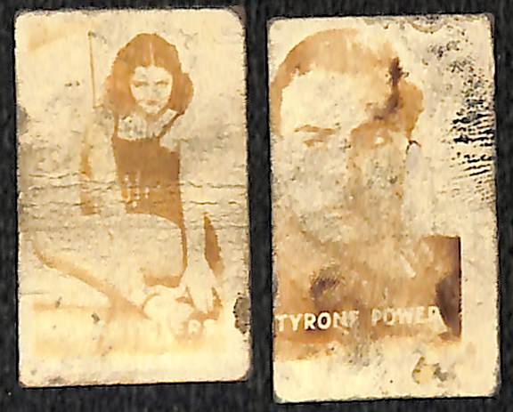 Lot of (13) 1948 Topps Magic Cards - Bendix Babe Ruth Story, (7) Actors/Actresses, (5) Dogs