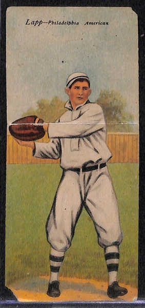 Lot of (4) 1911 T201 Mecca Double Folder Cards w/ Meyer/Doyle, Leifield/Simon, Lapp/Barry, Williams/Woodruff