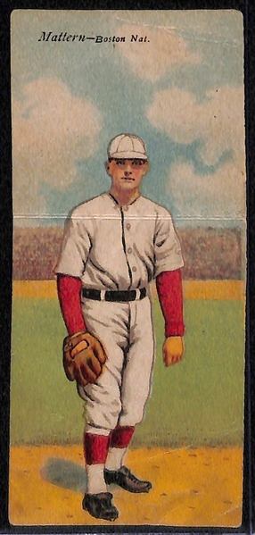 Lot of (3) 1911 T201 Mecca Double Folder Cards w/ Wiltse/Merkle, Hickman/Hinchman, Graham/Mattern