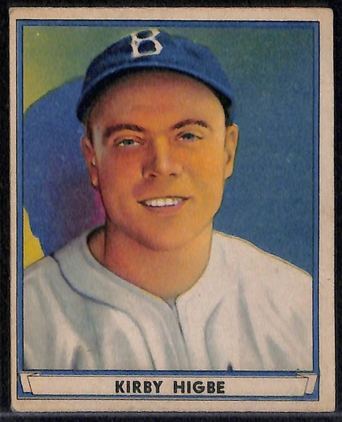 1941 Playball Lot of (4) w/ Red Ruffing (HOF), E. Miller (Card #1), Dolph Camilli, K. Higbe