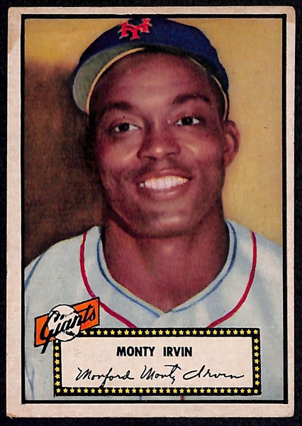 1952 Topps Lot of (3) - Spahn (HOF), Irvin (HOF), and Hodges