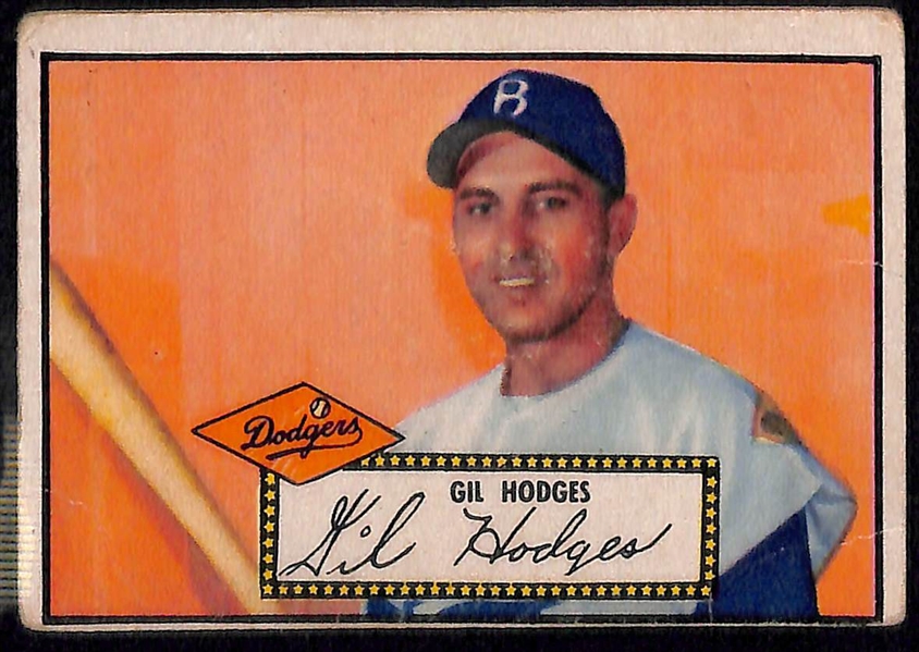 1952 Topps Lot of (3) - Spahn (HOF), Irvin (HOF), and Hodges