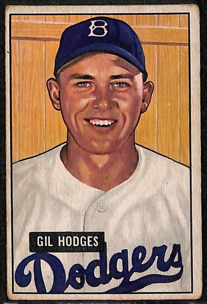 1951 Bowman Dodgers Lot of (3) - Duke Snider, Gil Hodges, Pee Wee Reese