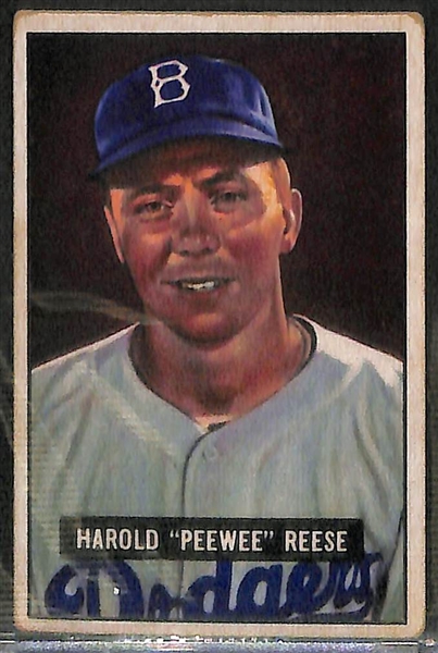 1951 Bowman Dodgers Lot of (3) - Duke Snider, Gil Hodges, Pee Wee Reese