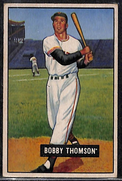Lot of (5) 1950-51 Bowman Star/HOF Cards - (2) Schoendienst, Rizzuto, B. Thomson, Kluszewski