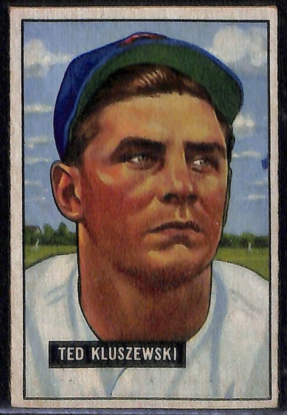 Lot of (5) 1950-51 Bowman Star/HOF Cards - (2) Schoendienst, Rizzuto, B. Thomson, Kluszewski