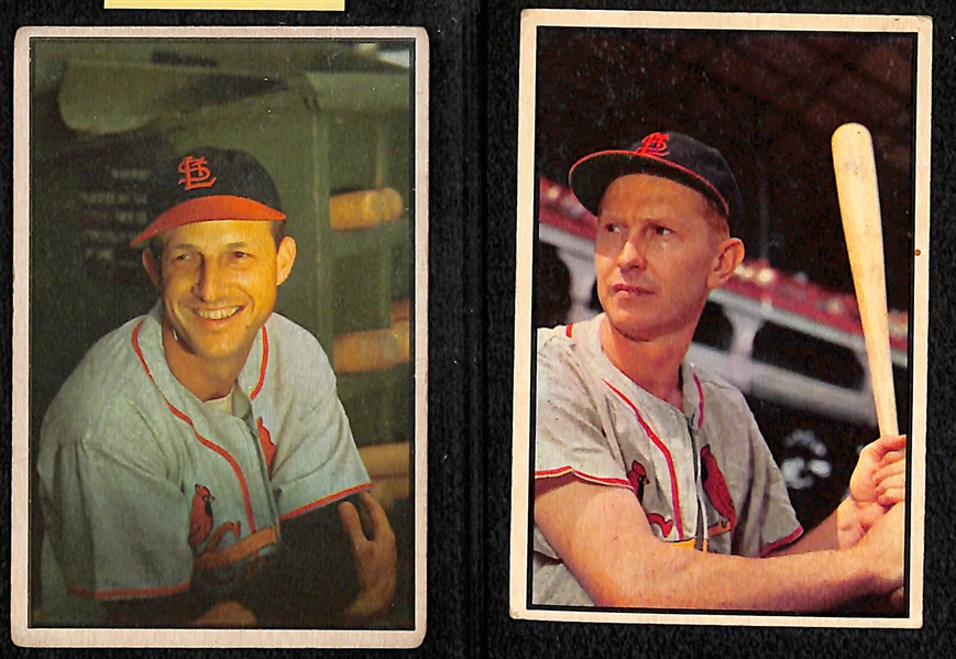 1953 Bowman Color Stan Musial & Red Schoendienst Cards