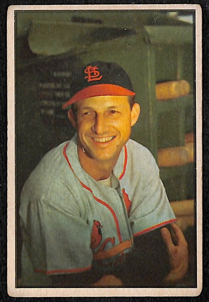 1953 Bowman Color Stan Musial & Red Schoendienst Cards