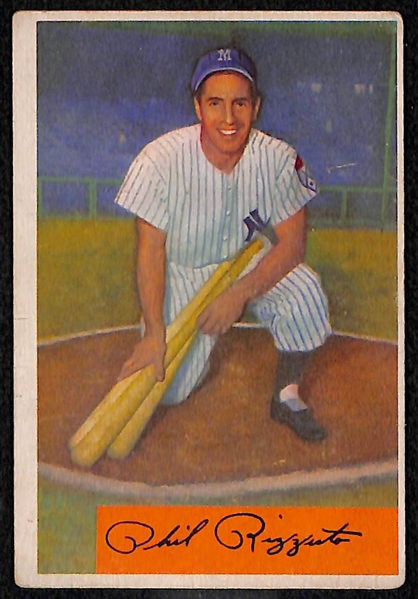 Lot of (3) 1954 Bowman Cards - Whitey Ford, Phil Rizzuto, Gil Hodges