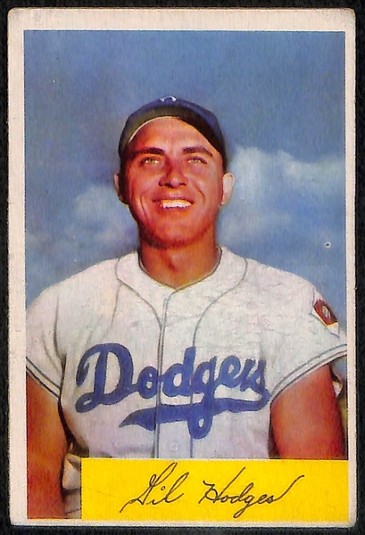 Lot of (3) 1954 Bowman Cards - Whitey Ford, Phil Rizzuto, Gil Hodges