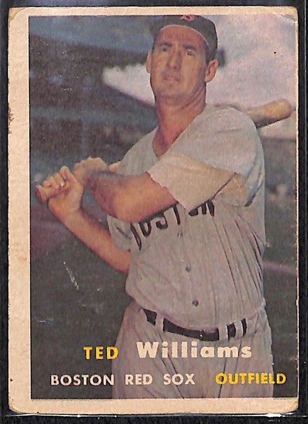 1957 Topps Ted Williams Baseball Card (#1) - First Card in the Set!