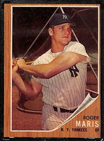 Lot of (2) 1962 Roger Maris Cards - Both #1 in the Set