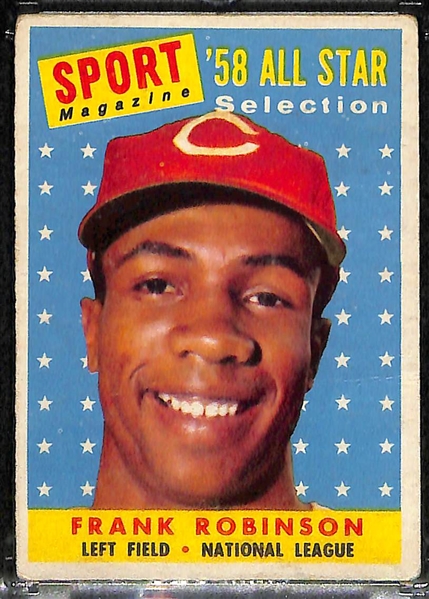 1958 Topps Lot of (4) All-Star Cards (Mays, Aaron, F. Robinson, E. Matthews)