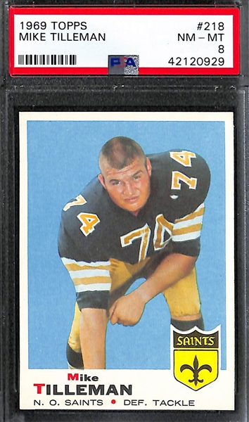 Lot of (5) Pack-Fresh PSA 8 (NM-MT) 1969 Cards w/ Paul Martha, Josephson, Tilleman, Garrison, Keyes