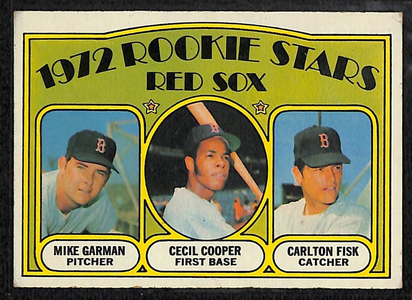 Lot of (7) 1970s Baseball Rookies - Fisk, Gossage, Ozzie Smith, (2) Molitor/Trammel), Randolph, Murphy