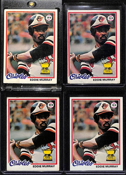 Lot of (4) 1978 Eddie Murray Rookie Cards