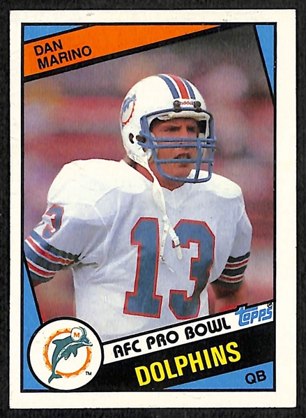 Lot of (4) 1984 Topps Football Rookies - (3) Dan Marino & (1) John Elway 