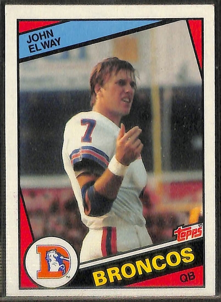 Lot of (4) 1984 Topps Football Rookies - (3) Dan Marino & (1) John Elway 