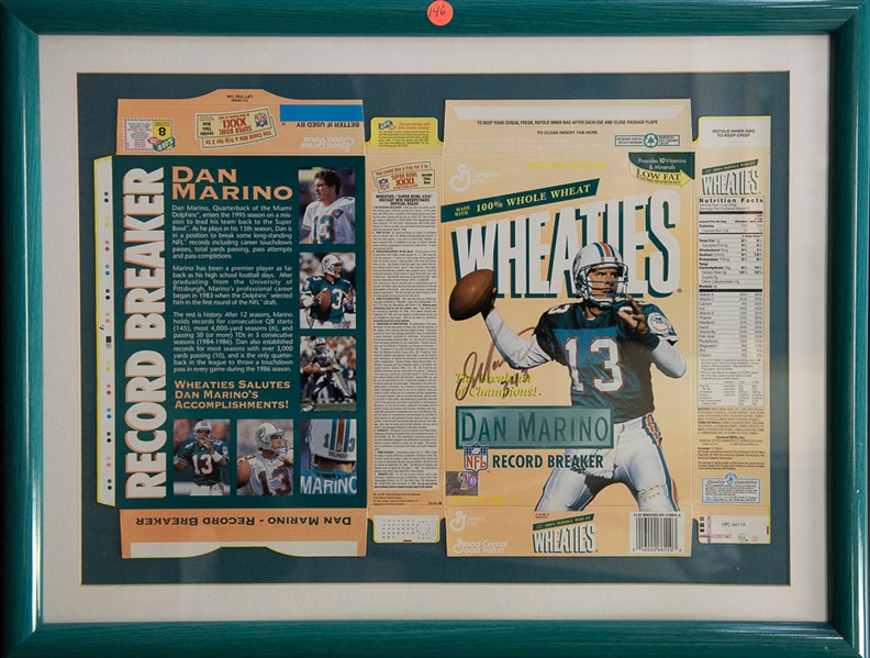 Dan Marino Signed & Framed Wheaties Box