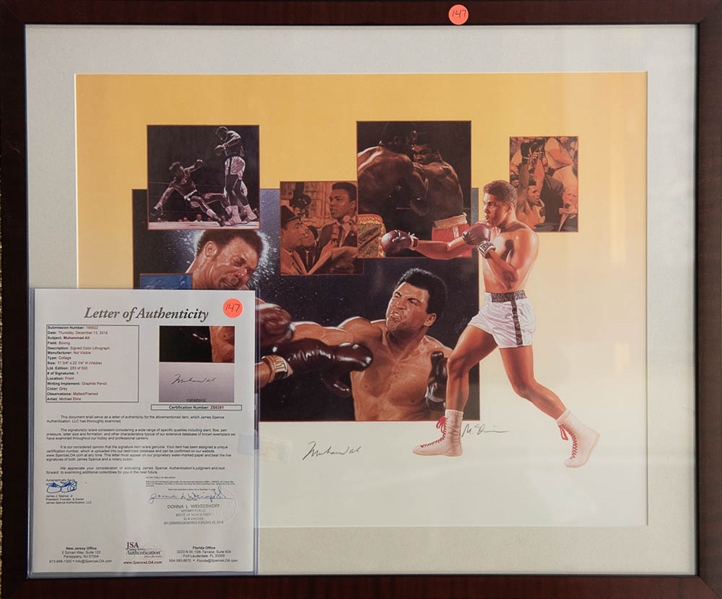 Muhammad Ali Signed & Framed Lithograph - JSA LOA