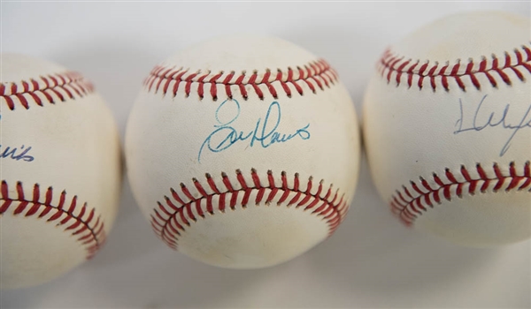 Lot of 3 Signed Baseballs (Dave Winfield, Tim Raines, Eric Davis)