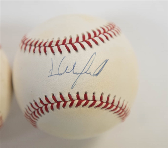 Lot of 3 Signed Baseballs (Dave Winfield, Tim Raines, Eric Davis)