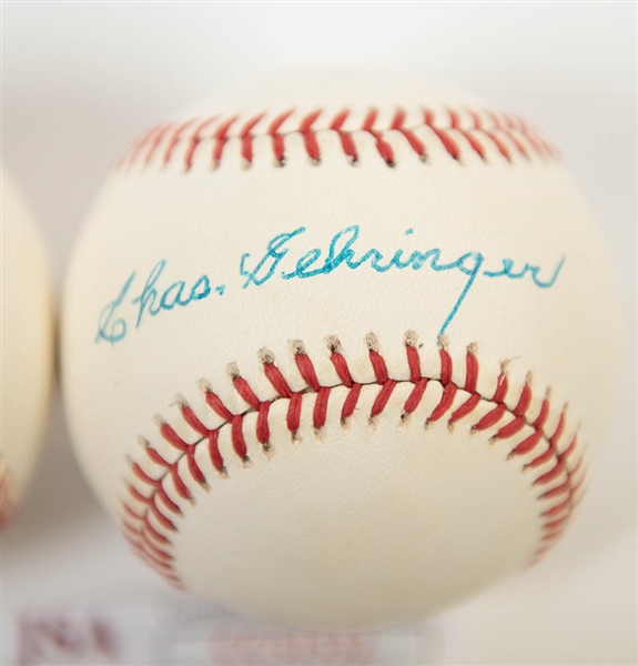 Al Kaline & Charlie Gehringer Signed Baseballs - JSA