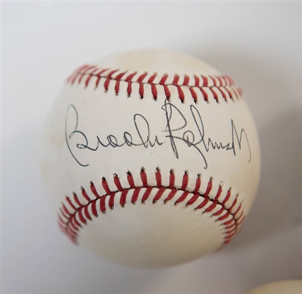 Lot Of 5 Signed Baseballs w. Weaver & B. Robinson