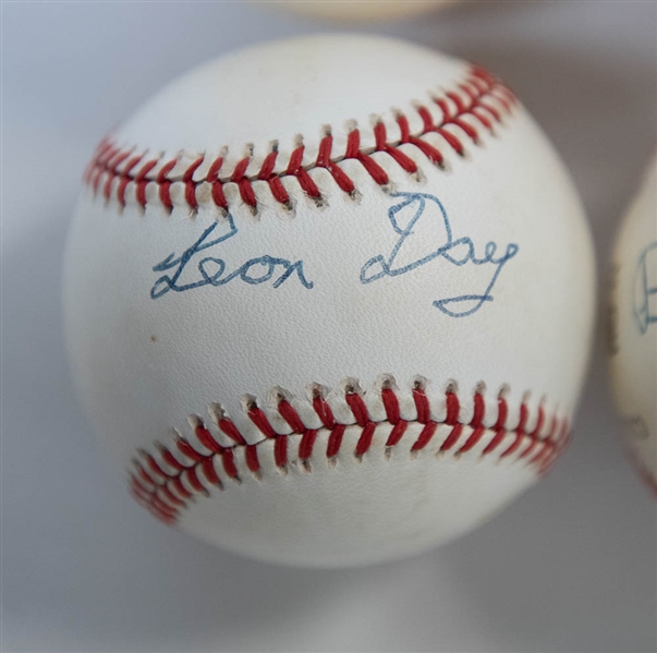 Lot Of 4 Negro League Signed Baseballs w. Dandridge & O'Neill