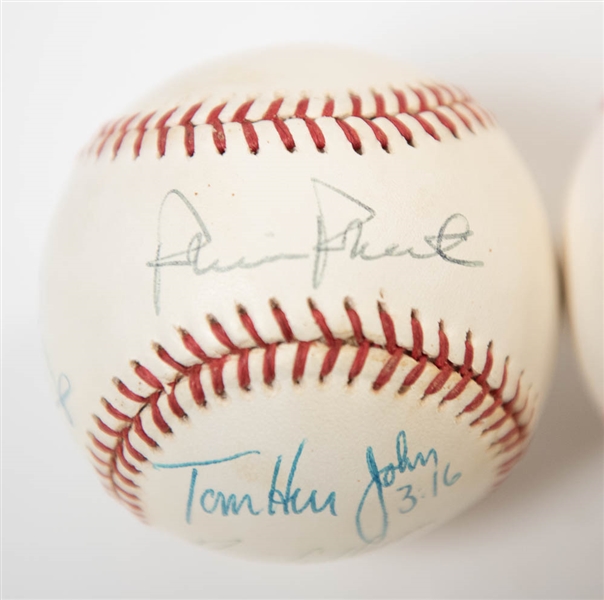 Lot Of 3 Phillies Signed Baseballs w. Ashburn & Roberts
